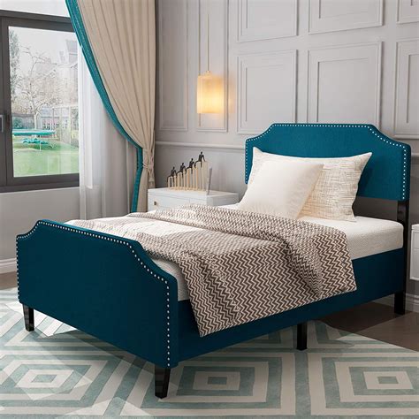Upholstered Bed Gray Metal Frame Full Size Platform Bed with 4-Storage Drawers and Headboard, Wooden Slats Support. Add to Cart. Compare. More Options Available $ 424. 99 $ 588.33. Save $ 163.34 (28 %) Limit 50 per order (72) Brookside. Adele Light Brown Oat Upholstered Full Platform Bed Frame with a Vertical Channel Tufted Wingback …
